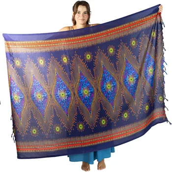 Šátek Sarong / pareo / plážový šátek Isis Royal Blue, Sittar.cz