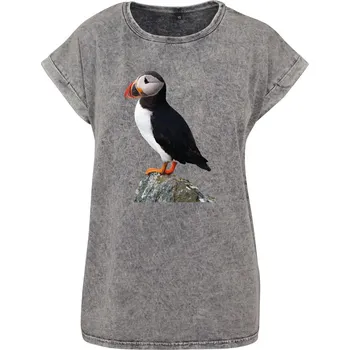 Dámské tričko Dámské tričko Acid wash Papuchálek Velikost: 5XL, Barva trička: Světle šedá