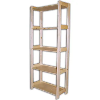 regál Kareš Dřevěný regál 166x68x44cm, 5 polic Povrchová úprava: bez povrchové úpravy