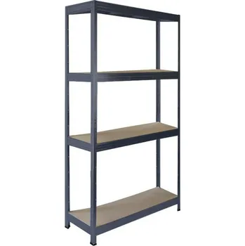 regál meets-ecommerce UG Policový dílenský regál 200x90x30, 4-7 polic barva: modrá, počet polic: 4 police