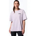Dámské trekkingové tričko Columbia Rolling Bend Graphic Oversized Tee lavender pearl/mountainview