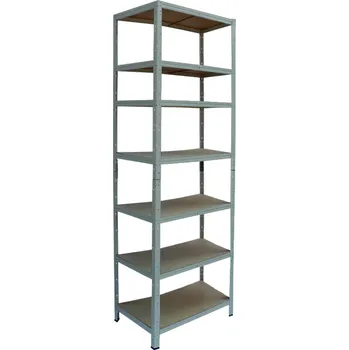 regál meets-ecommerce UG Kovový regál 180x75x30, 4-7 polic barva: pozink, počet polic: 7 polic