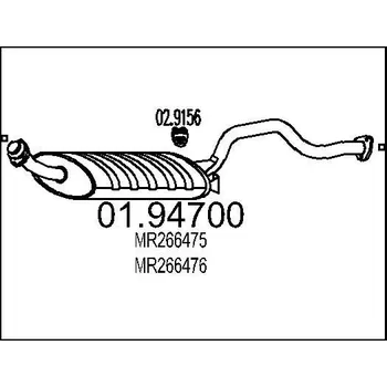Auto-moto Zadní tlumič výfuku MTS 01.94700