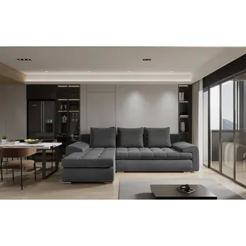 Sedací souprava Rohová rozkládací sedačka TOMI - grafitová - Castel 93