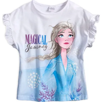 Dívčí tričko DISNEY FROZEN MAGICAL JOURNEY bílé Velikost: 104