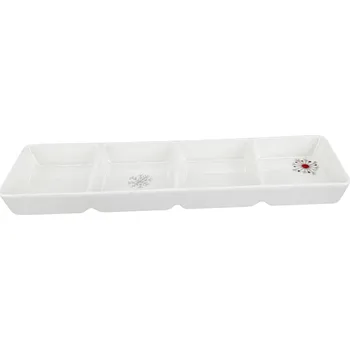 by inspire Porcelánová servírovací miska Koleda 2025 se 4 přihrádkami, 22,5 × 6 cm