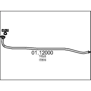 Výfuková trubka Výfuková trubka MTS 01.12000