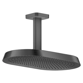 Sprchová hlavice Axor ShowerSphere - Hlavová sprcha 370/220 2jet EcoSmart s připojením ze stropu, kartáčovaný černý chrom 39758340