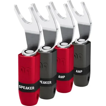 Audio kabel Audioquest SureGrip 300 BFA spade silver (plato 40 ks) vidlička na repro kabel stříbrná