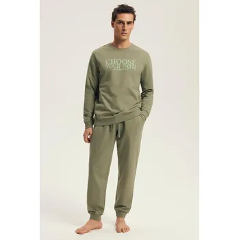 Pánské pyžamo Henderson 43484 Your Homewear pyžamo M-3XL Armáda XL