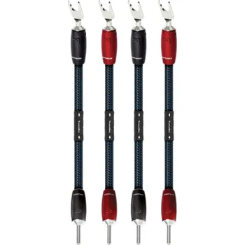 Audio kabel Audioquest Bi-Wire Jumpers THUNDERBIRD - PSC+ silver - sada 4 ks (vidlička - banánek)