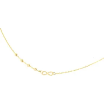 Náhrdelník Dámský náhrdelník ze žlutého zlata s nekonečnem ZLNAH162F 42-45 cm + DÁREK ZDARMA