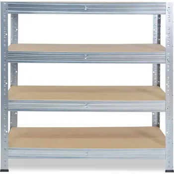 regál meets-ecommerce UG Kovový dílenský regál 115x90x60, 3-4 police barva: pozink, počet polic: 4 police