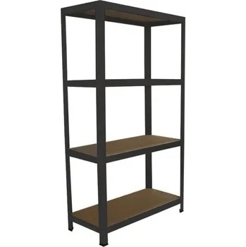 regál meets-ecommerce UG Policový regál 200x130x45, 4-7 polic barva: černá, počet polic: 4 police