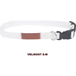 Obojek pro psy nastavitelný PARIS bílá velikost S, M, L, XL Rozměr: XL - 45-70x2,5 cm
