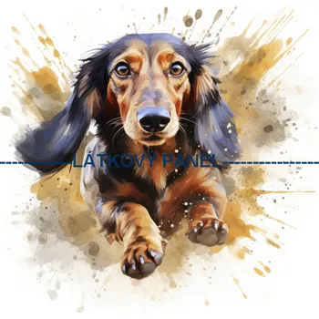 Látkový panel - Pes - PS-70 Velikost: 30x30cm, Materiál: Mikroplyš