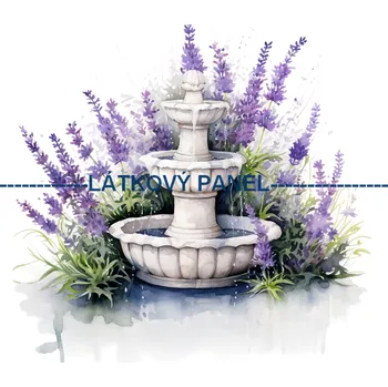 Látkový panel - Levandule - LE-100 Velikost: 20x20cm, Materiál: Mikroplyš