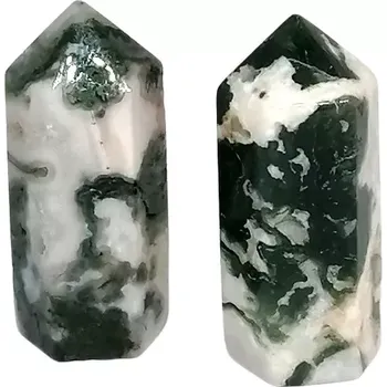 Achát mechový – špice cca 3,5 cm pro harmonii a ochranu energie