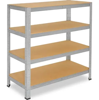 regál meets-ecommerce UG Kovový regál 115x90x40, 3-4 police barva: pozink, počet polic: 4 police