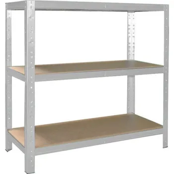regál meets-ecommerce UG Kovový regál 115x130x40, 3-4 police barva: pozink, počet polic: 3 police