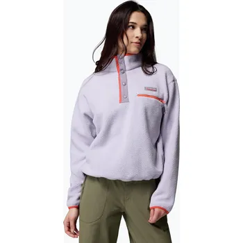Dámská mikina Dámská fleecová mikina Columbia Helvetia II Cropped Half Snap Fleece lavender pearl/shale purple/zing