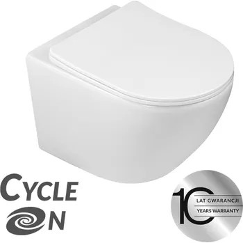 Laveo DESNA CYCLEON závěsná WC mísa bez oplachového kruhu se sedátkem VMD_609S