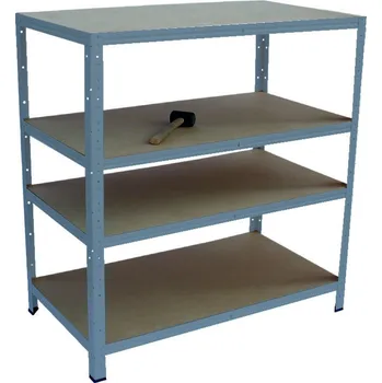 regál meets-ecommerce UG Kovový regál 115x70x23, 3-4 police barva: šedá, počet polic: 4 police