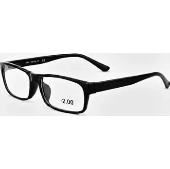 Brýle na čtení Dioptrické brýle na dálku QiiM 1137, dioptrie -2.00, unisex, černé plastové rámečky (dioptrické brýle -2,0 | brýle na dálku | brýle na krátkozrakost | brýle mínusové | dálkové brýle | mínus brýle | do dálky brýle | pracovní brýle do dálky | levné dioptric