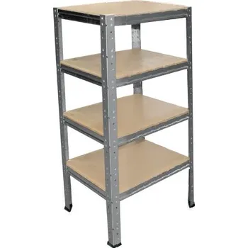 regál meets-ecommerce UG Policový regál 100x50x50, 3-4 police barva: pozink, počet polic: 4 police