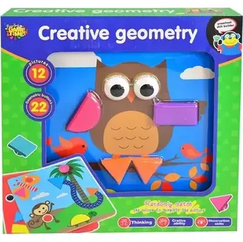 ostatní stavebnice MaDe 12351 - Mozaika geometrické tvary 22 dílků, 12 karet, 25 x 25 cm (12351)