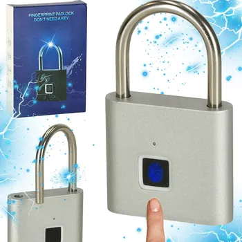 Visací zámek Hütermann Visací zámek na otisku prstu - výdrž až 1 rok / 1 nabití