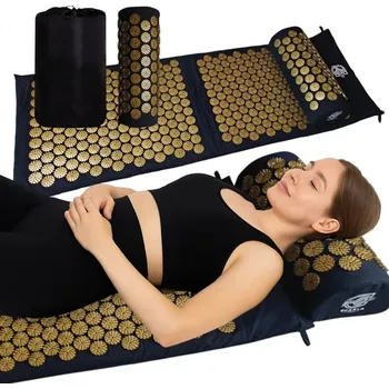 Akupresurní podložka Flamenco Mystique Akupresurní masážní podložka s polštářem ECARLA SPORTS 116 x 43 cm pro relaxaci a zdraví MATA11