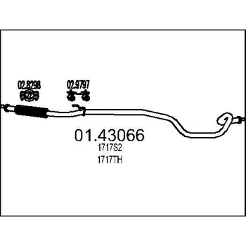 Auto-moto Výfuková trubka MTS 01.43066