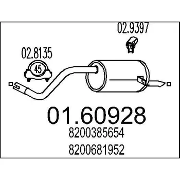 Auto-moto Zadní tlumič výfuku MTS 01.60928