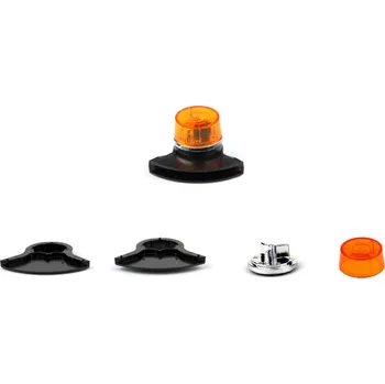 Maják Czech Auto Legends Maják Tesla AZD 500 - oranžový s černou zvukovou sirénou - stavebnice CAL 1:18 Maják Tesla AZD 500