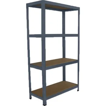 regál meets-ecommerce UG Kovový regál 180x130x30, 4-6 polic barva: modrá, počet polic: 4 police