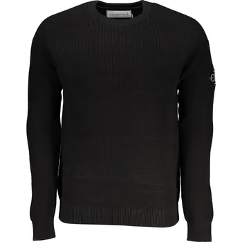 Pánské tričko Calvin Klein Men's Regular Fit Cotton Crew Neck Long Sleeve Black Sweater Calvin Klein černá 2876386
