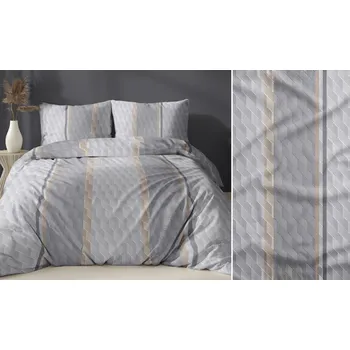 Povlečení Ložní bavlna geometrie šedá LT708
