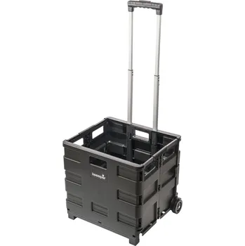 Zahradní vozík Univerzální koš plast černý