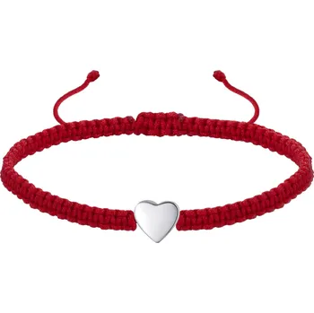 Náramek Olivie Provázkový náramek SRDCE 9679 Ag 925; ≤1,4 g.