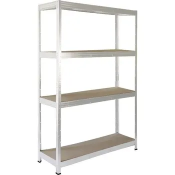 regál meets-ecommerce UG Policový dílenský regál 200x80x30, 4-7 polic barva: bílá, počet polic: 4 police
