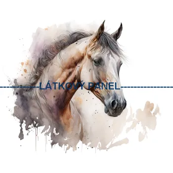Látkový panel - Kůň - KON - 55 Velikost: 15x15cm, Materiál: Mikroplyš
