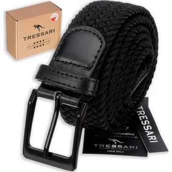 Opasek Camerazar Pevný černý pletený elastický pásek pro ženy i muže