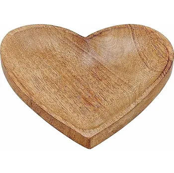 Dekorativní podnos Srdce z mangového dřeva 20 cm cca 20 x 20 cm