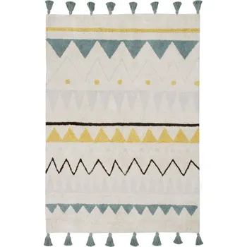 Přírodní koberec, ručně tkaný Azteca Natural-Vintage Blue - doprava zdarma