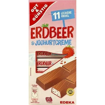 Čokoláda G&G Čokoládové tyčinky s jogurtovou náplní s jahodovou příchutí 200g