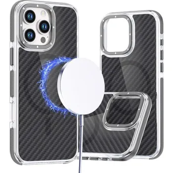 Náhradní kryt pro mobilní telefon Kryt Fiber Case kompatibilní s Magsafe Samsung Galaxy A17 5G Grey