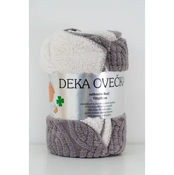 deka Deka vyrážená ovečka šedá