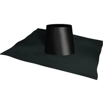 Komín Komíny CZ Střešní průchodka 5-20° Pb okraj 150/30 mm Povrch: Černý R9005