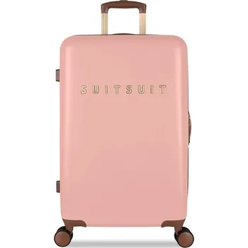 Plastový kufr SUITSUIT® Fab Seventies Coral Cloud M - růžová
